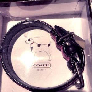 Coach Small Pink Plaid Dog Collar, in original box